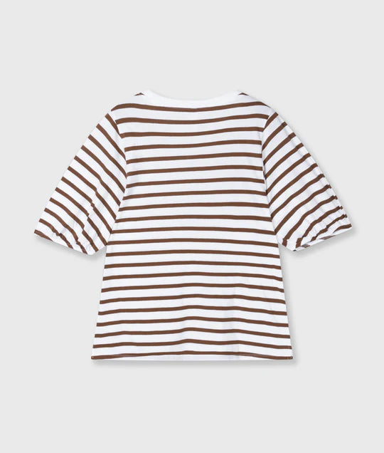 CAMISETA da rayas-Marrón