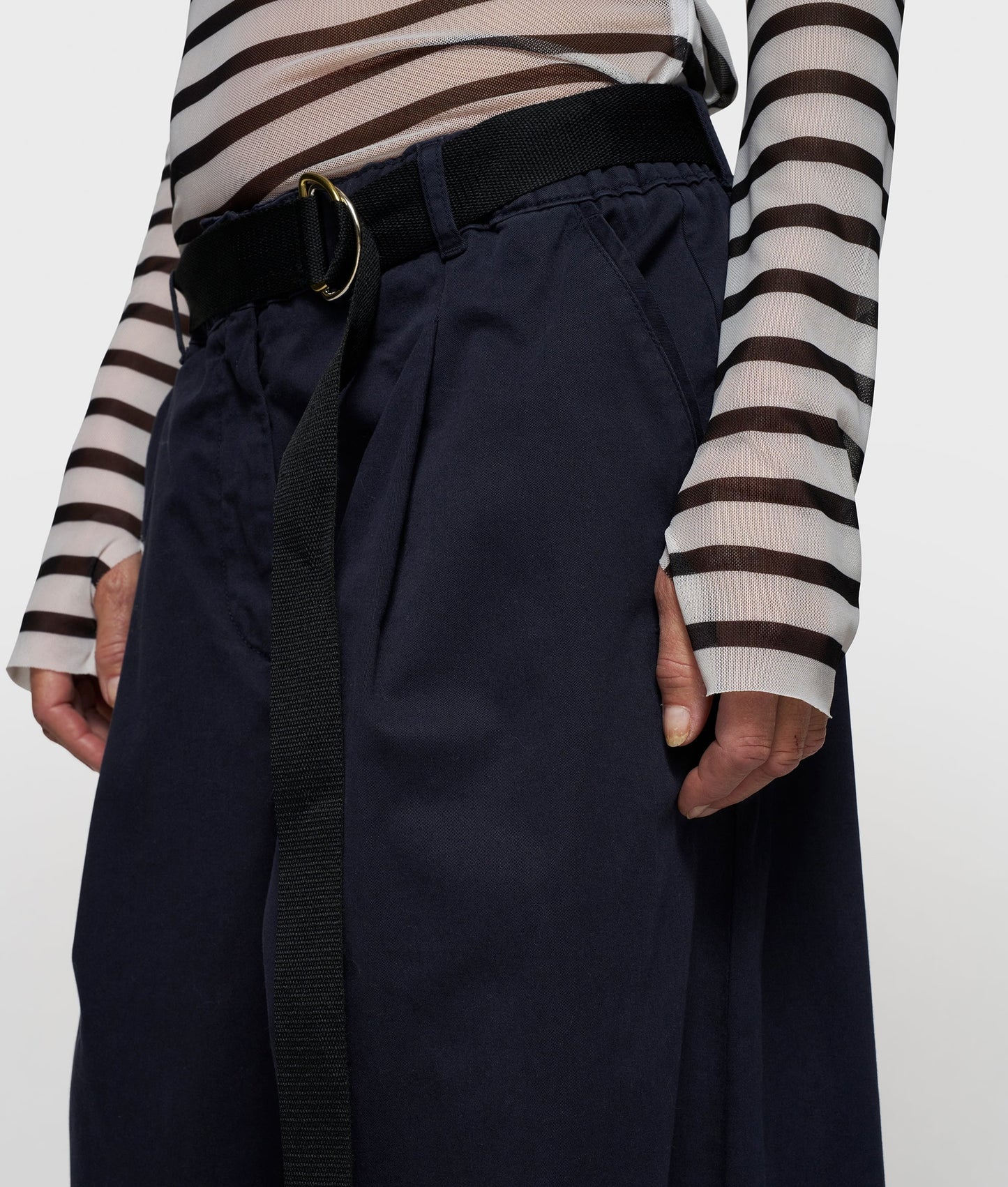 PANTALONES ANCHOS de sarga
