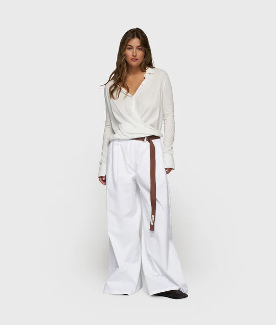 BLUSA cruzada ecru