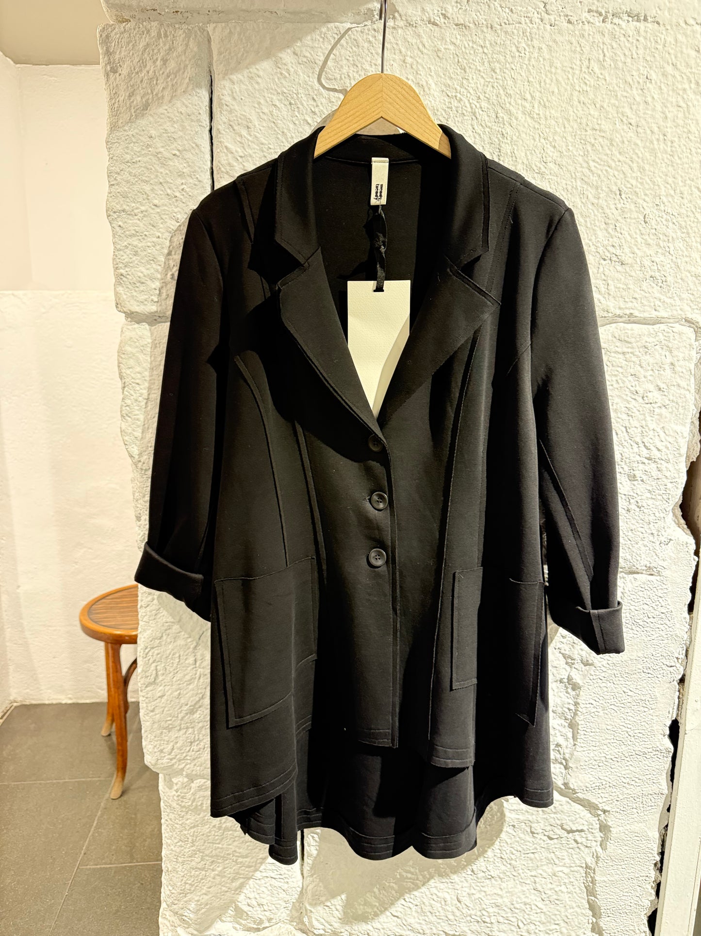 Chaqueta punto milano negro