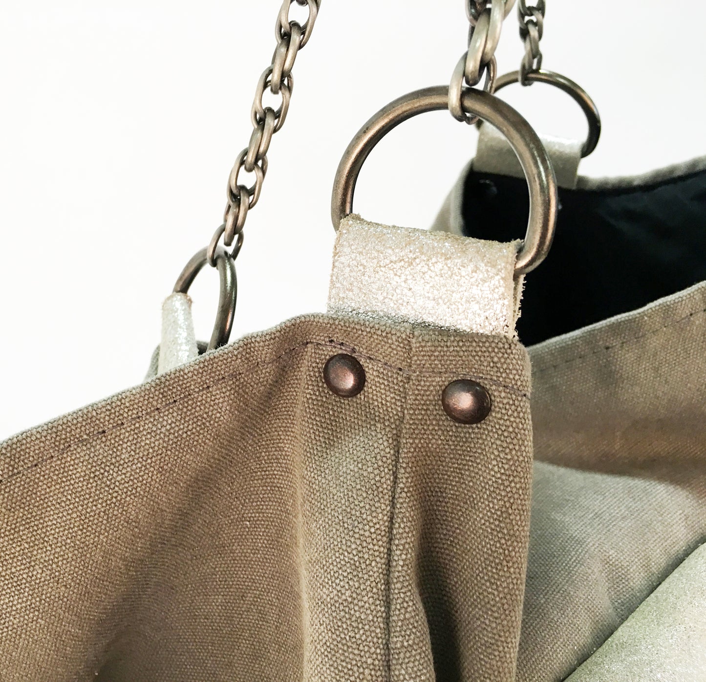 SAC BARCINO GRANDE Taupe/Plata
