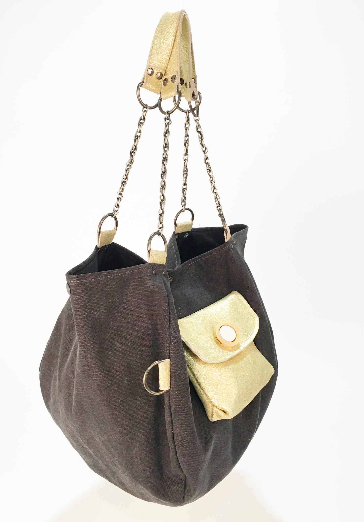 SAC BARCINO PEQUEÑO Black/Oro