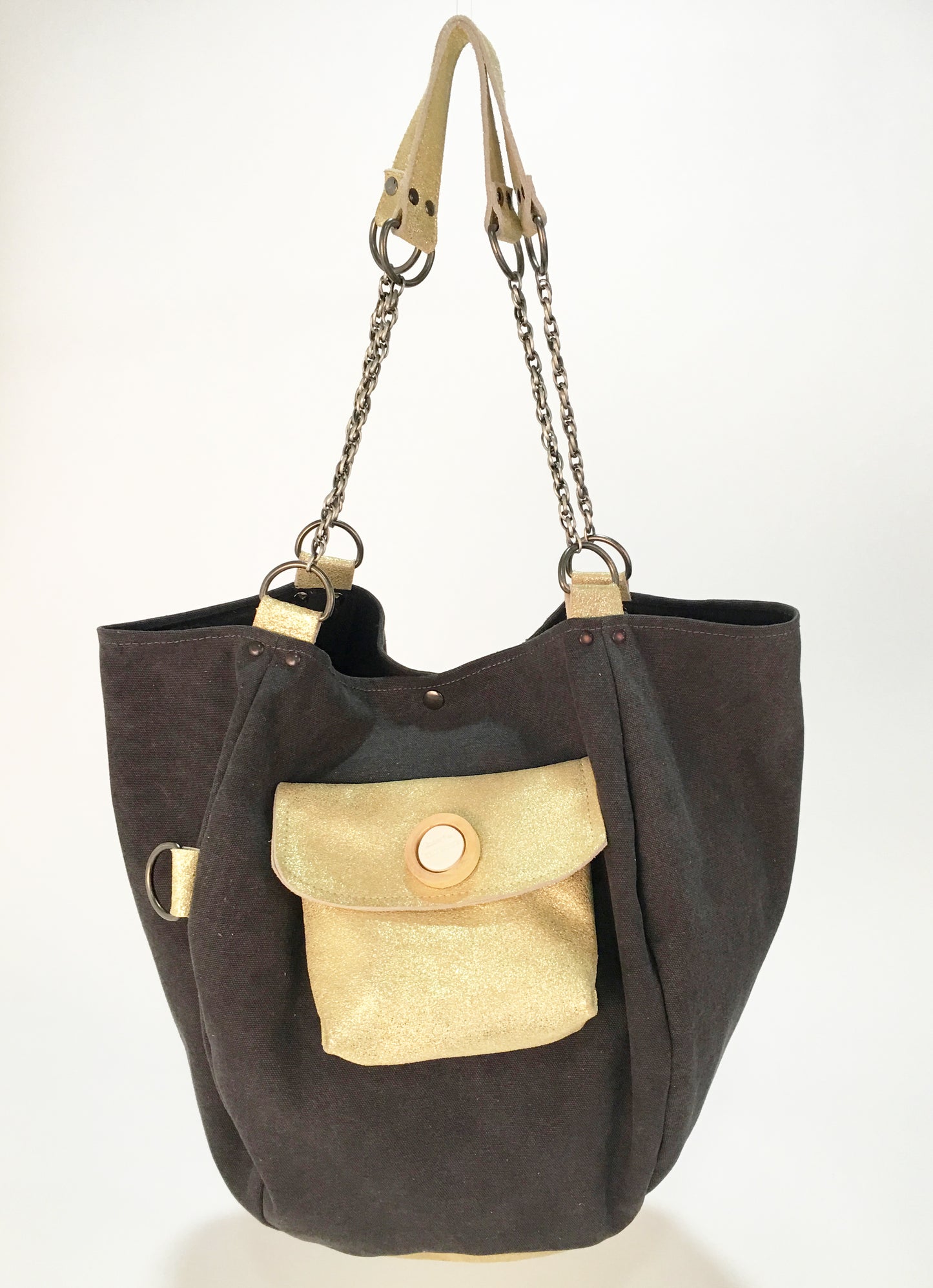 SAC BARCINO PEQUEÑO Black/Oro