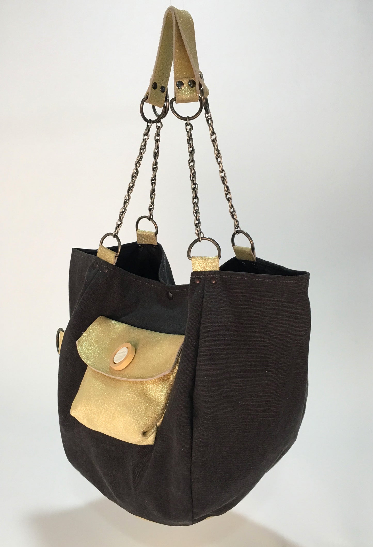 SAC BARCINO PEQUEÑO Black/Oro