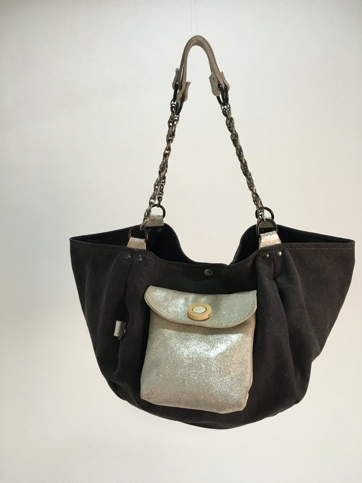 SAC BARCINO PEQUEÑO Black/plata
