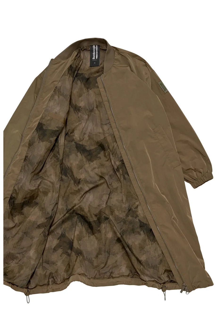 OVERSIZE NYLON BOMBER Mud