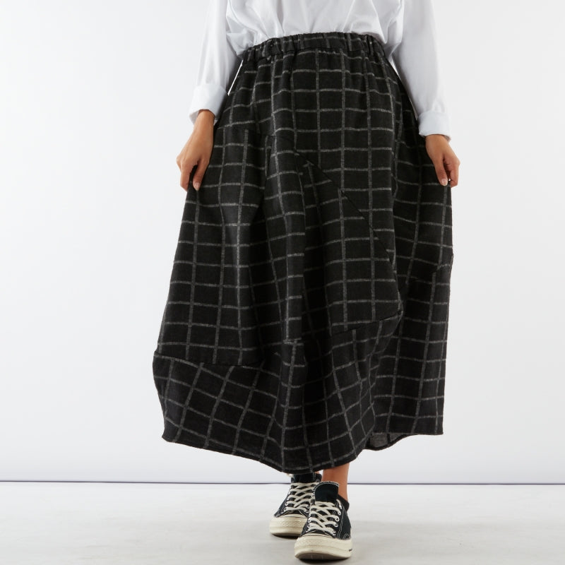 Falda Cuadro gris