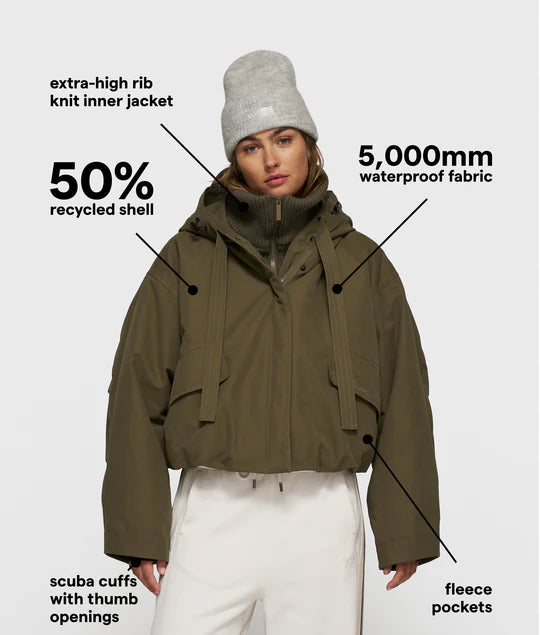 PARKA BOMBER dark olive