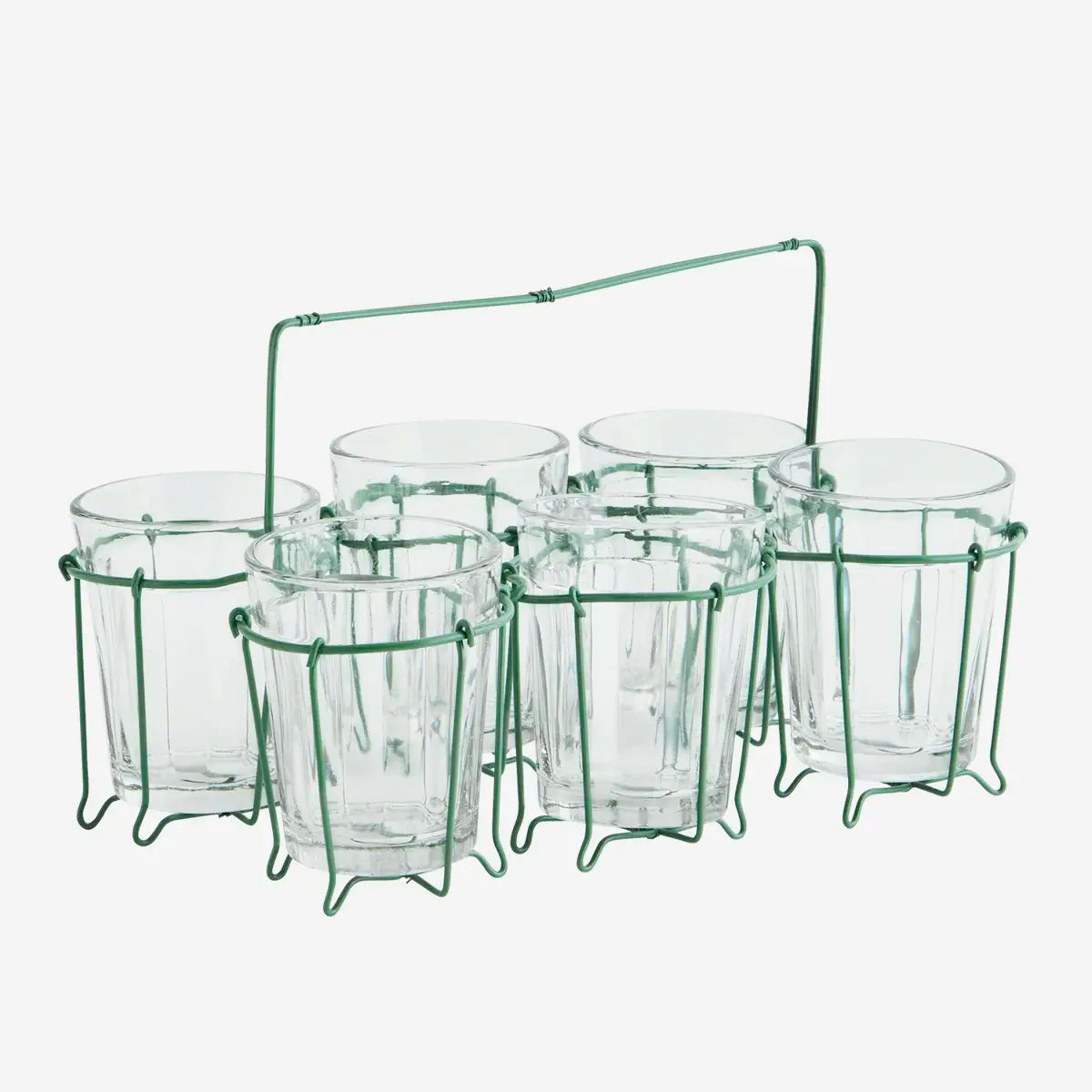 Iron rack w/ drinking glass