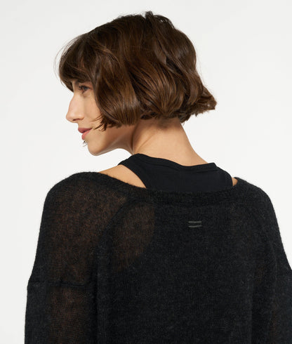 SUÉTER DE PUNTO cuello de pico negro