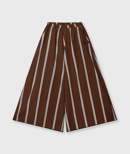 PANTALONES de pierna ancha a rayas