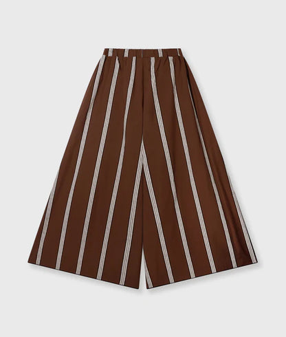 PANTALONES de pierna ancha a rayas