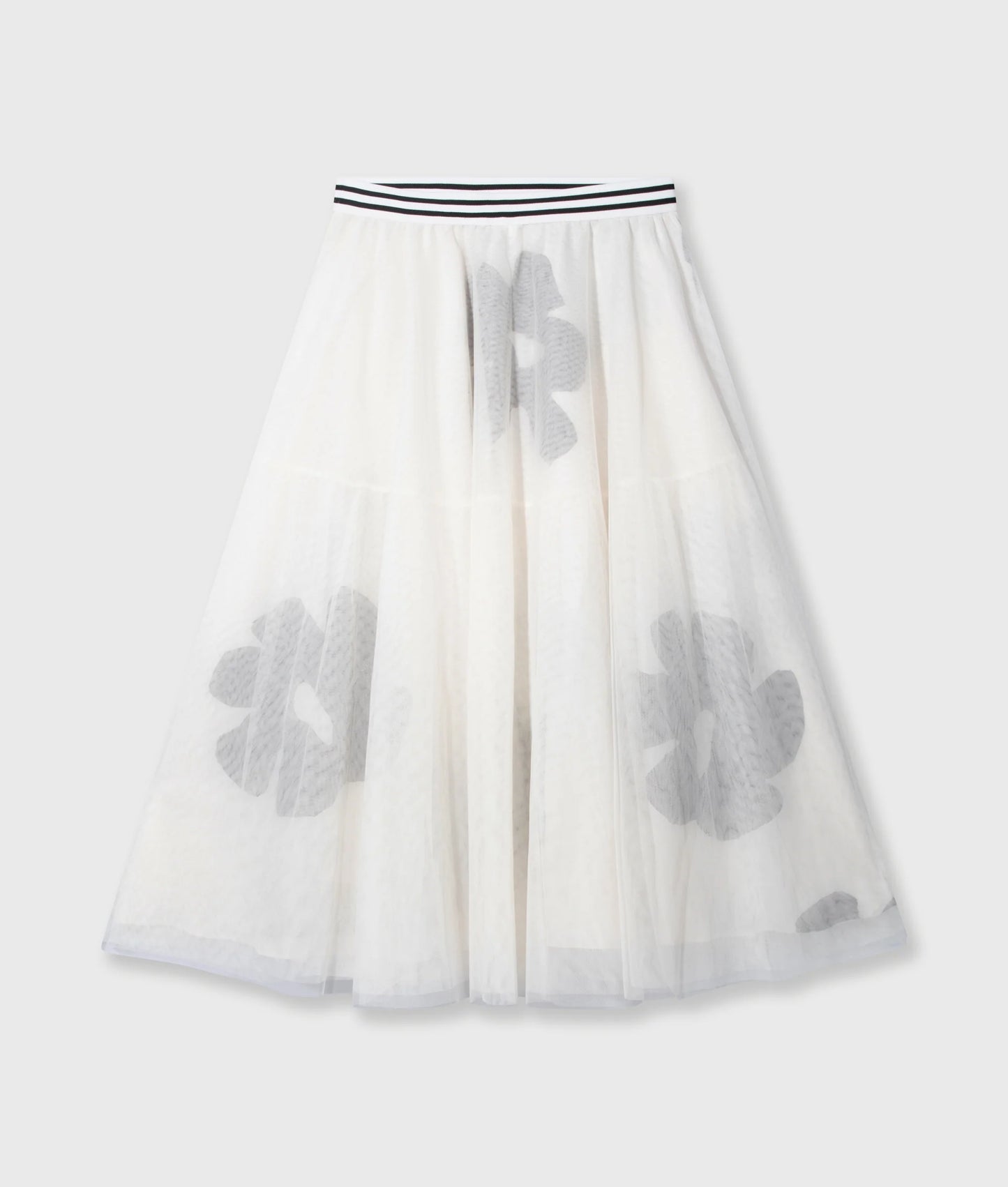 FALDA DE TUL com flores