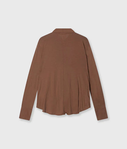 BLUSA cruzada truffle