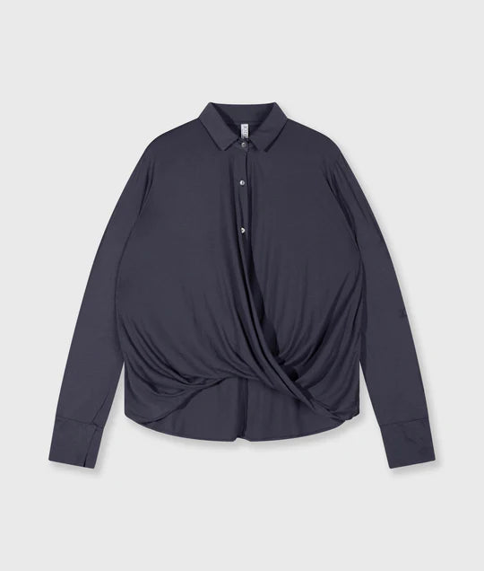 BLUSA cruzada steel blue