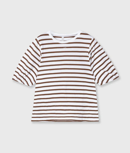 CAMISETA da rayas-Marrón
