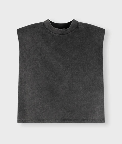 CAMISETA DE HOMBRO ACOLCHADA LAVADA