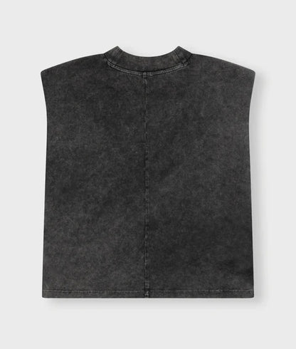 CAMISETA DE HOMBRO ACOLCHADA LAVADA