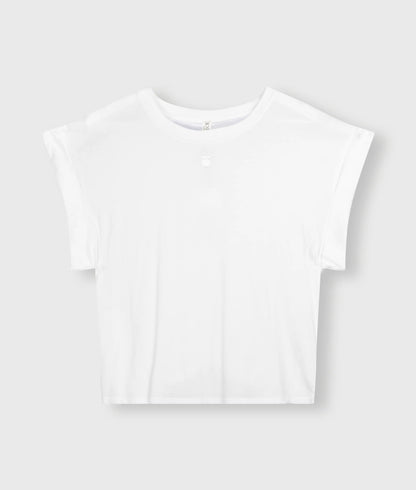 CAMISETA DE PUNTO ANCHA blanca