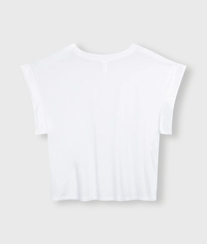 CAMISETA DE PUNTO ANCHA blanca
