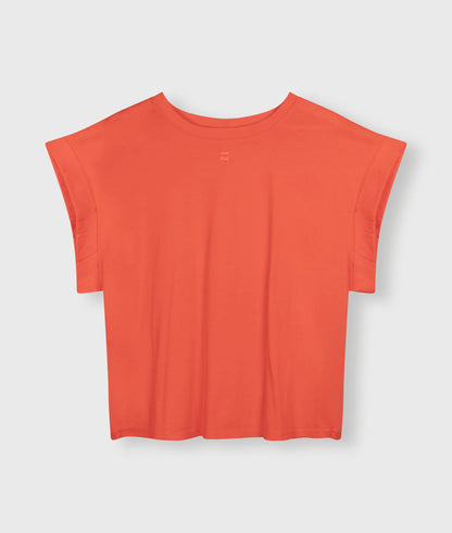 CAMISETA DE PUNTO ANCHA poppy red
