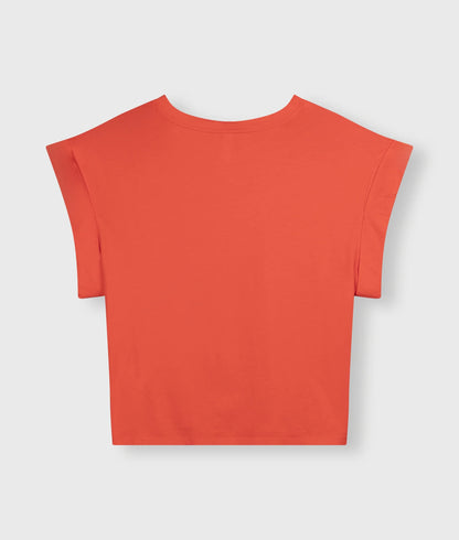 CAMISETA DE PUNTO ANCHA poppy red