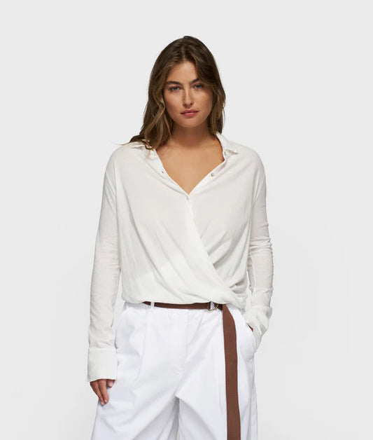 BLUSA cruzada ecru