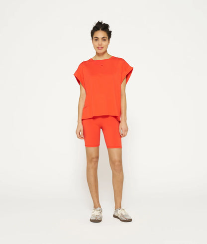 CAMISETA DE PUNTO ANCHA poppy red