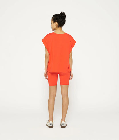 CAMISETA DE PUNTO ANCHA poppy red