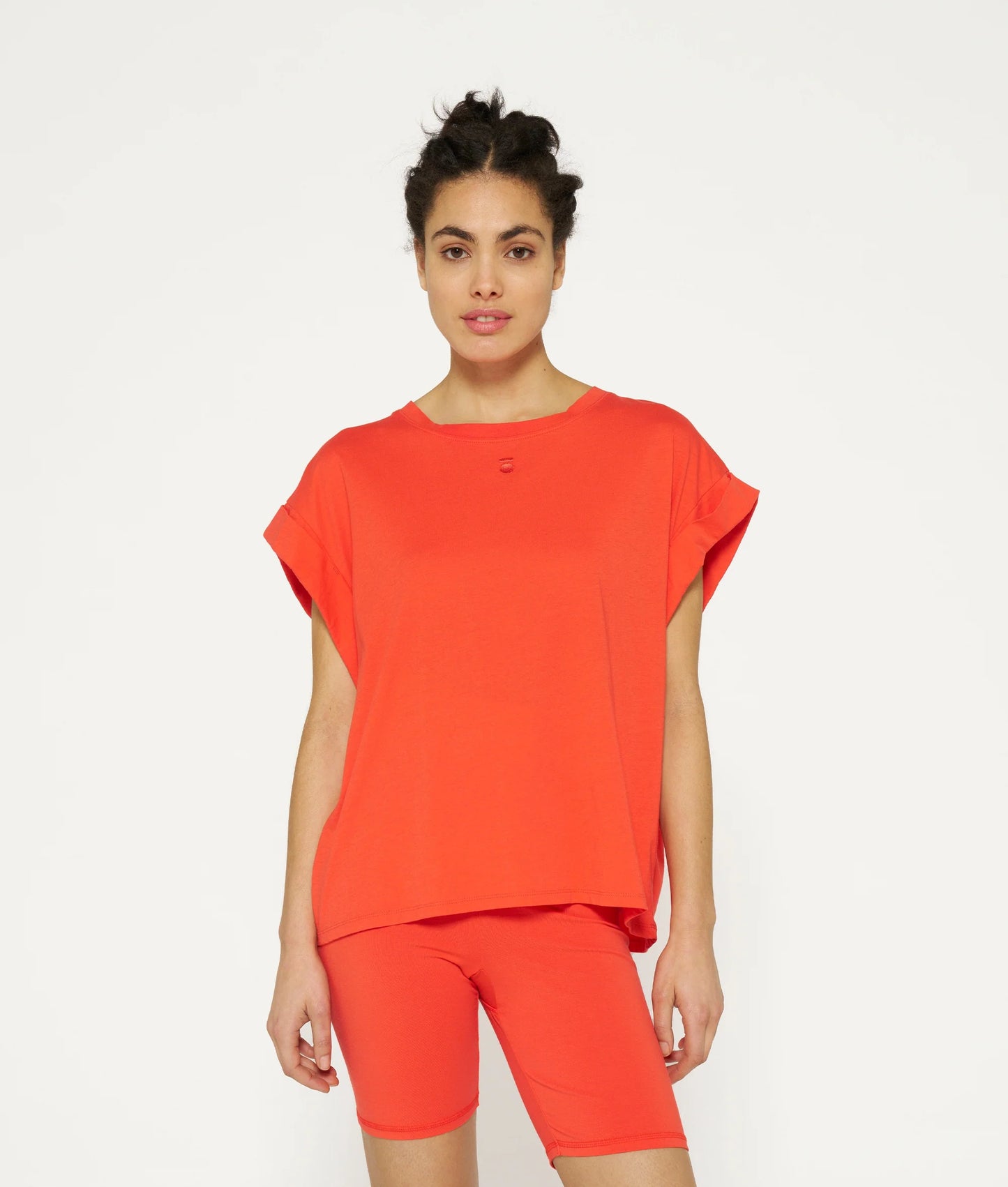 CAMISETA DE PUNTO ANCHA poppy red