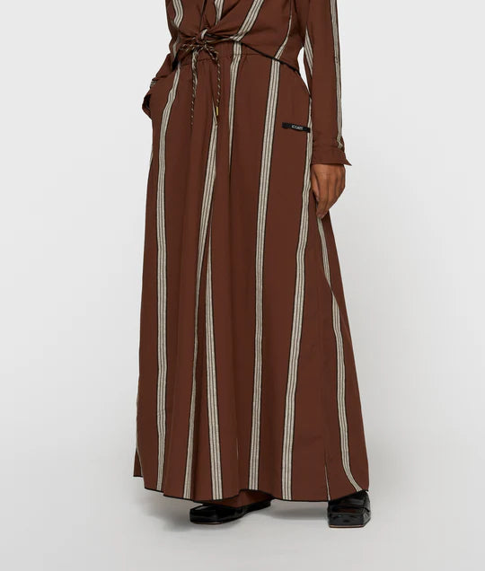 PANTALONES de pierna ancha a rayas