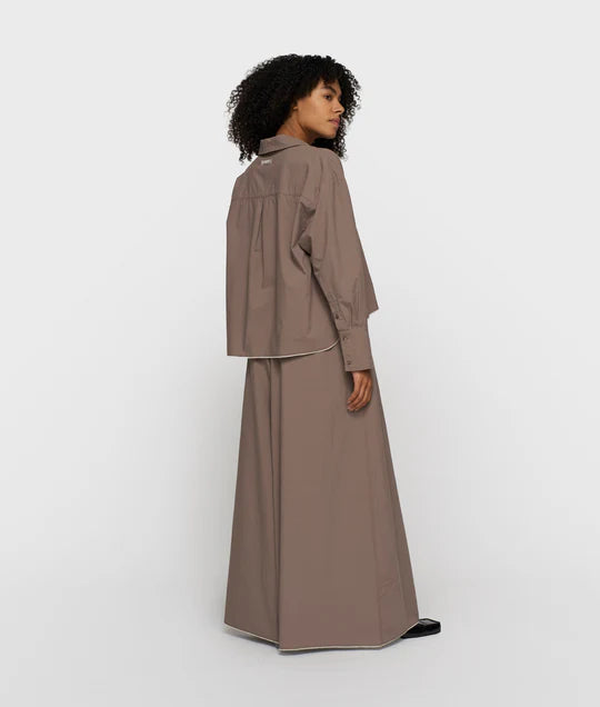 PANTALONES anchos de popelina