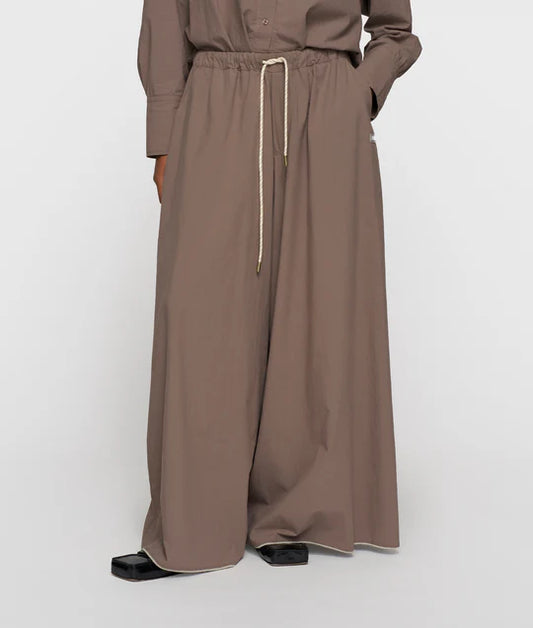 PANTALONES anchos de popelina