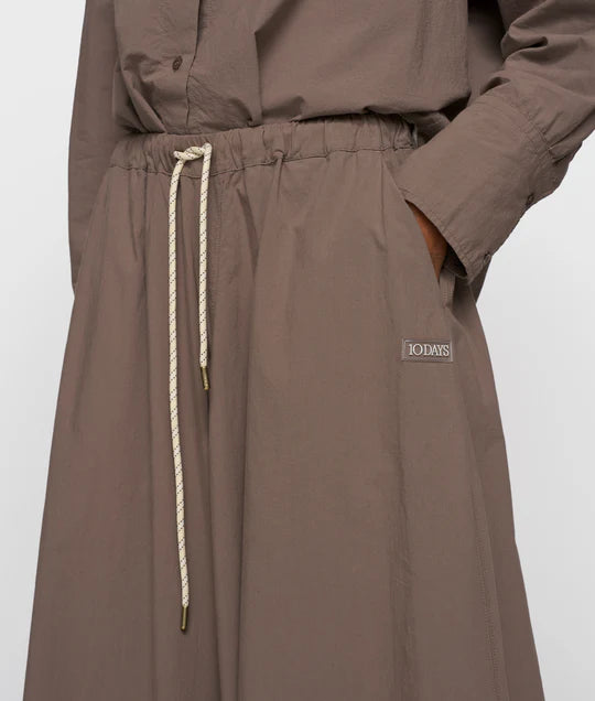 PANTALONES anchos de popelina