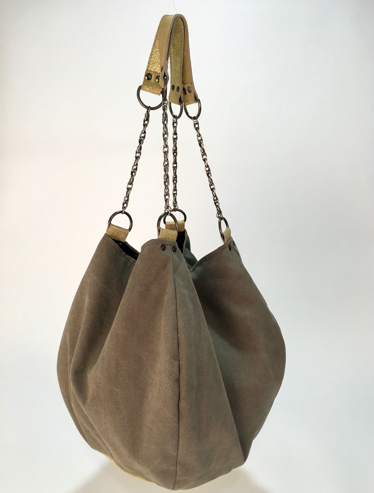 SAC BARCINO GRANDE Taupe/Oro