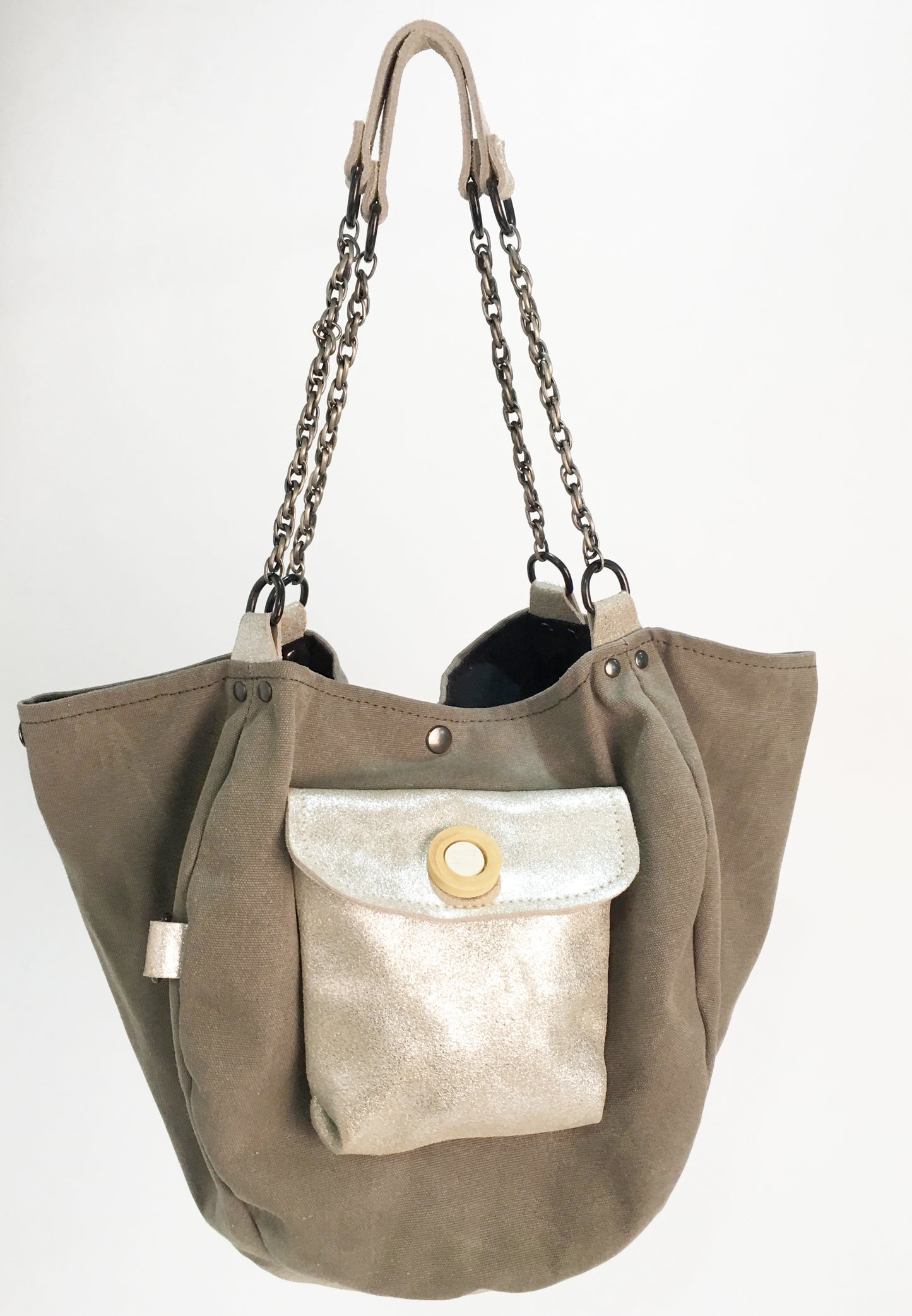 SAC BARCINO PEQUEÑO Taupe/Plata