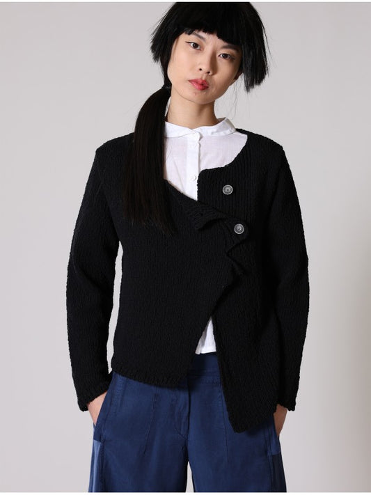 CHAQUETA ASIMÉTRICA Negra
