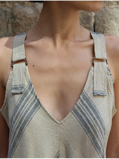VESTIDO DE LINO RÚSTICO