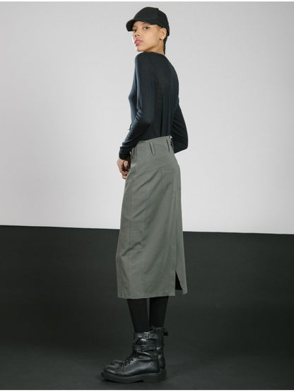 FALDA MIDI Musgo