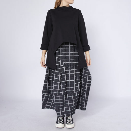 Falda Cuadro gris