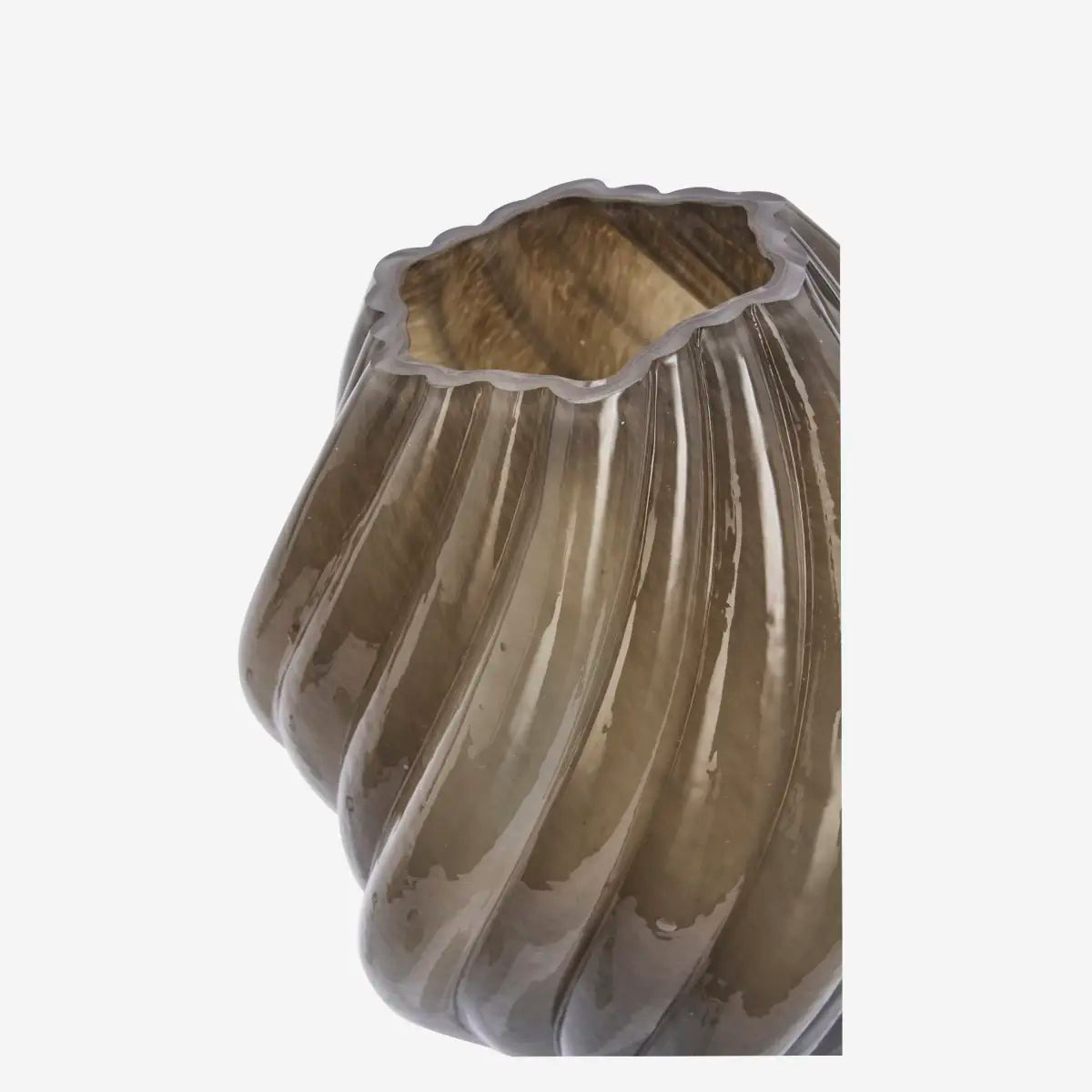 Jarrón de cristal trenzado