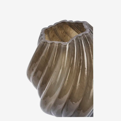 Jarrón de cristal trenzado