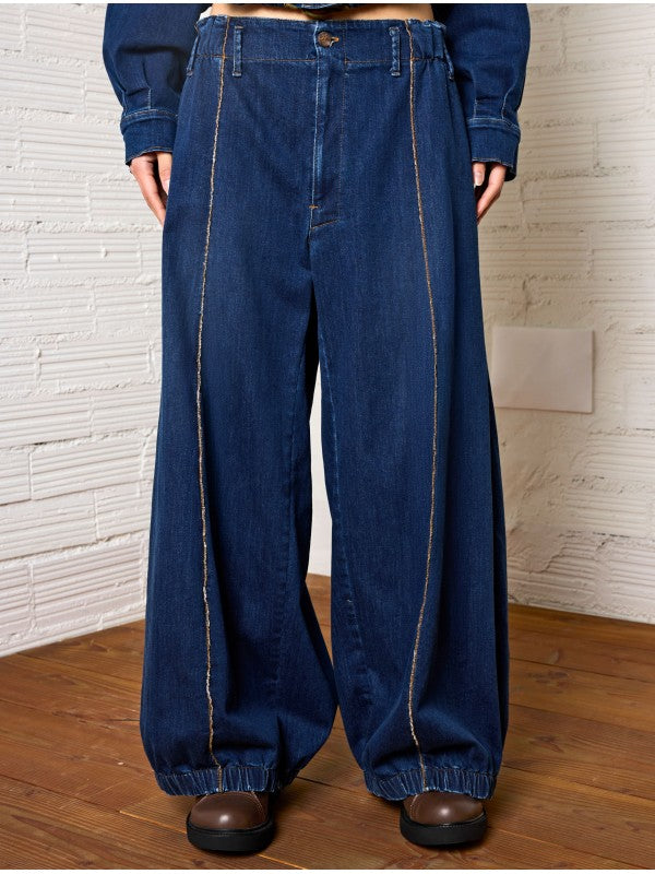 PANTALÓN WIDE LEG Azul