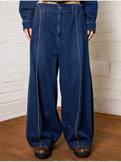 PANTALÓN WIDE LEG Azul