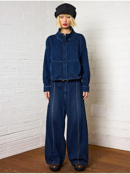 PANTALÓN WIDE LEG Azul