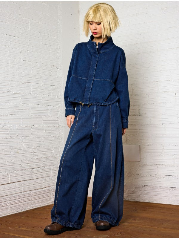 PANTALÓN WIDE LEG Azul