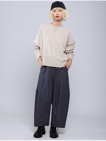 PANTALÓN DE TIRO LARGO Gris