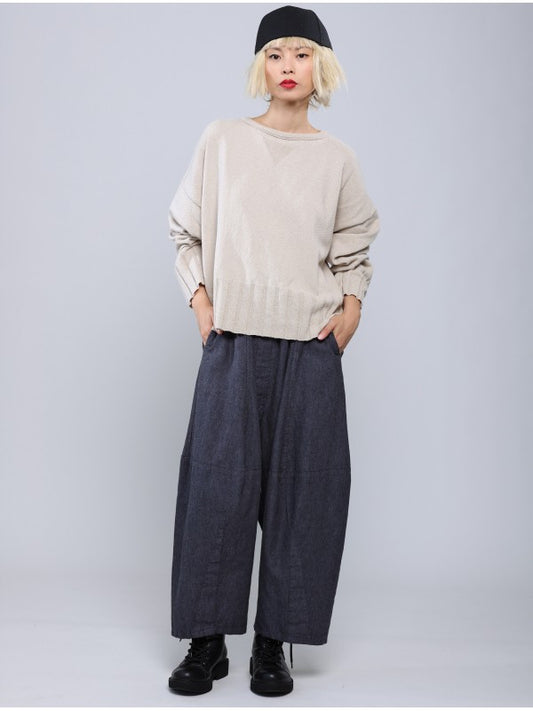 PANTALÓN DE TIRO LARGO Gris