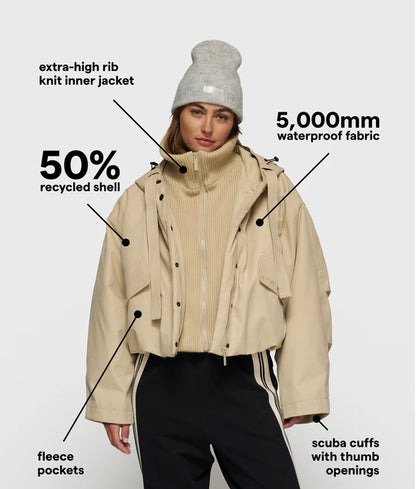 PARKA BOMBER pure sand