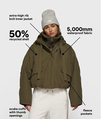 PARKA BOMBER dark olive